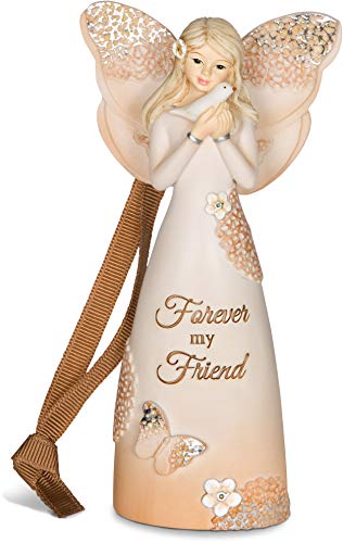 Pavilion Gift Company 19080 Forever Friend Angel Figurine/Ornament, 4-1/2-Inch, Gold - Binkii 