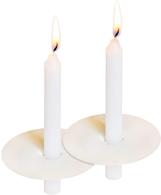 YAAH 200 Church Candles with Drip Protectors for Devotional Candlelight Vigil Service, Box of 200 Candles, Unscented White 5'' H X 1/2'' D - Binkii 