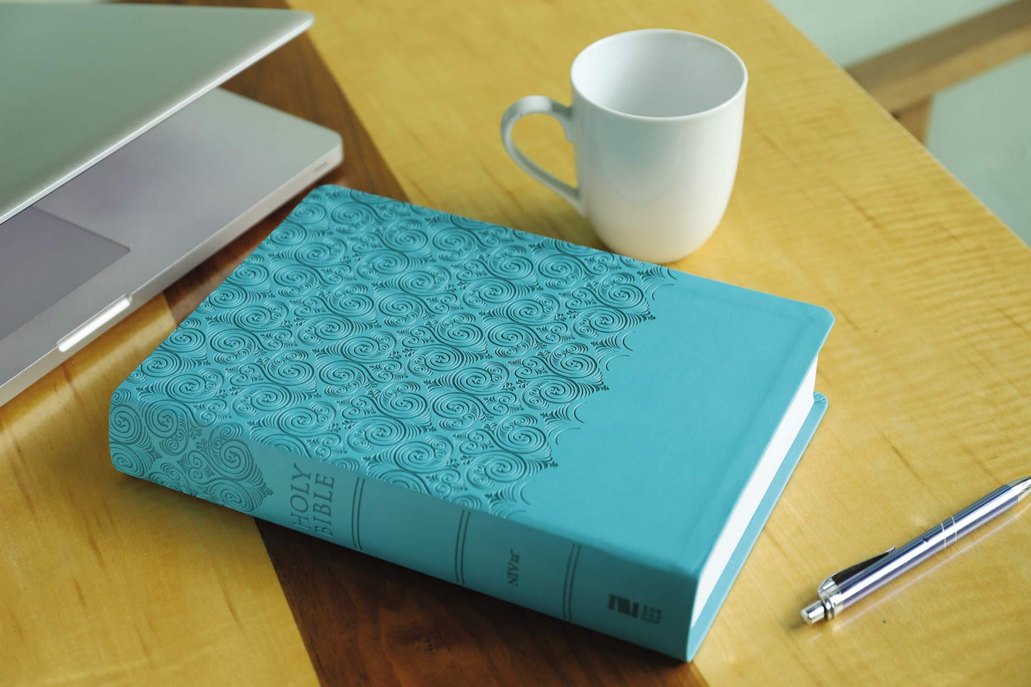 NIV, Super Giant Print Reference Bible, Leathersoft, Teal, Red Letter, Comfort Print - Binkii 