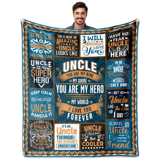 Uncle Gifts from Niece, Uncle Birthday Gifts, Gifts for Uncle Throw Blanket 60"x50", Uncle Gifts from Nephew, Uncle Gifts, Best Uncle Gifts, Uncle Gifts for Christmas, Fathers Day Uncle Gifts Ideas