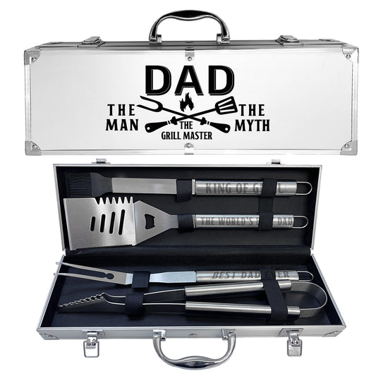 Dad Birthday Gifts Christmas Dad Gifts for Him from Daughter Heavy Duty Grilling Accessories Kit for Backyard BBQ, Thick Stainless Steel Grill Utensils with Non-Slip Handle Tool for Man