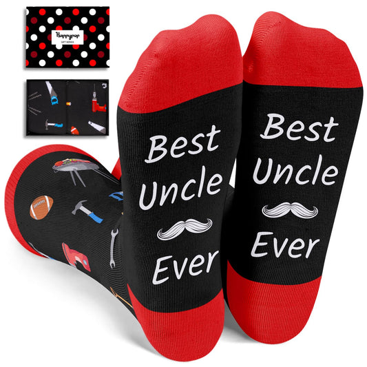 HAPPYPOP Best Uncle Gifts From Niece Nephew, Tio Gifts Great Favorite Uncle Gifts Funny Uncle Gifts, Uncle Socks