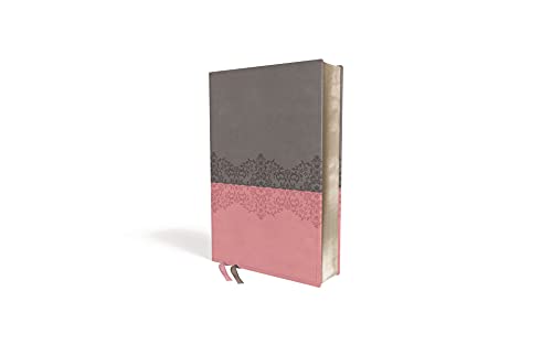 NIV, Life Application Study Bible, Third Edition, Leathersoft, Gray/Pink, Red Letter - Binkii 