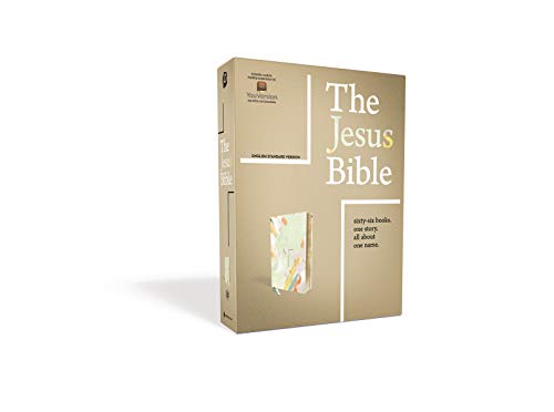 The Jesus Bible Artist Edition, ESV, Leathersoft, Multi-color/Teal - Binkii 